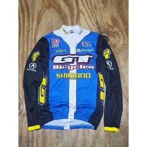 Vintage GT Bicycles Jersey DE MARCHI Adult L Multicolor 1/4 Zip @H9 Longsleeve